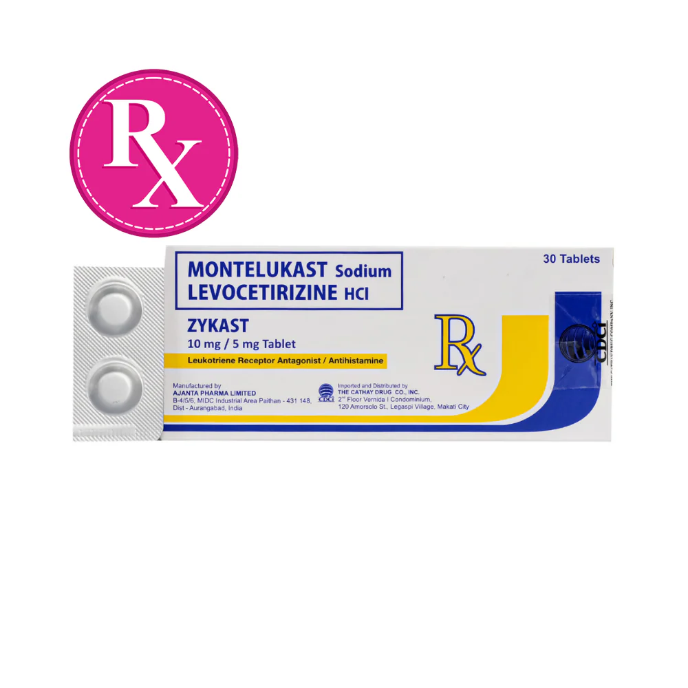 Zykast Montelukast+Levocetirizine 10mg/5mg Tablet - Image 3