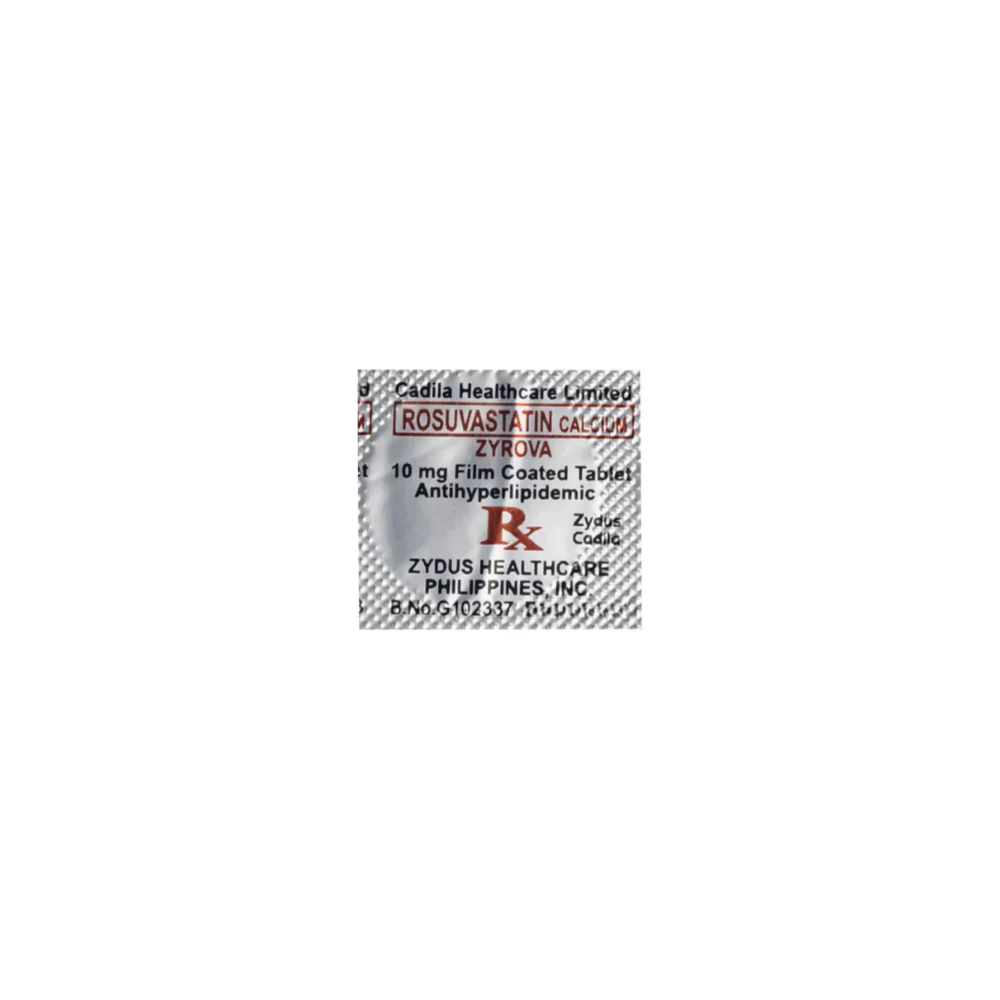 Zyrova Rosuvastatin Calcium 10mg Film-Coated Tablet By 1's - Image 2